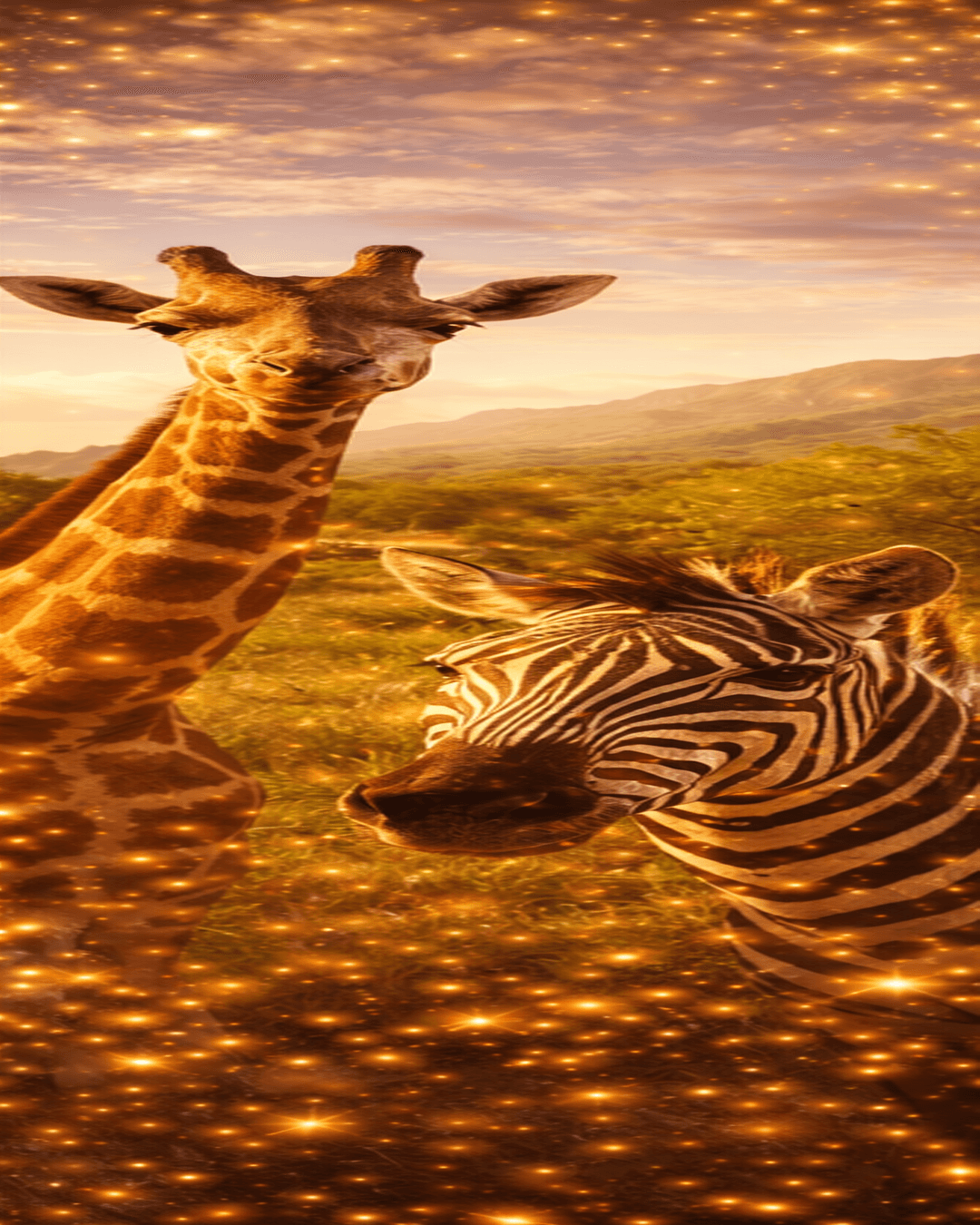 Family enjoying safari experience